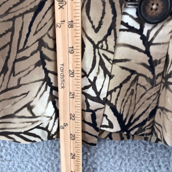 Coldwater Creek Blazer Womens 10 Brown Floral Button Stretch Notch Collar Work - Picture 11 of 12